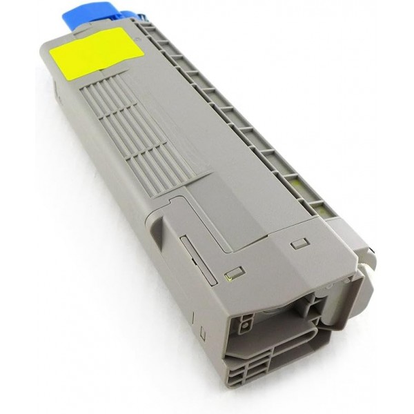 Green2Print 토너 노란색 6000페이지는 OKI C610DM, C610용 OKI 44315305 토너 카트리지를 대체합니다.