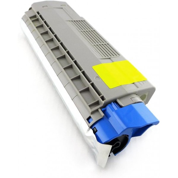 Green2Print 토너 노란색 6000페이지는 OKI C610DM, C610용 OKI 44315305 토너 카트리지를 대체합니다.