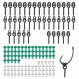 FYSL 140 조각 낚시 후크 세트 40 조각 스레드 Boilie 미끼 나사 100 조각 낚시 후크 중지 낚시 후크 세트, 원형 타원형 미끼 지그 후크 낚시 태클 액세서리