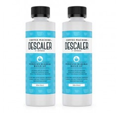 디스케일러(2팩, 병당 2회 사용) - 미국산 - Keurig, Nespresso, Delonghi 및 모든 일회용 커피 및 에스프레소 머신을 위한 범용 스케일 제거 솔루션