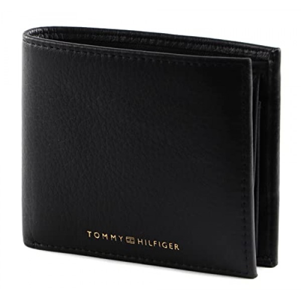 Tommy Hilfiger TH 프리미엄 가죽 CC 및 코인 블랙