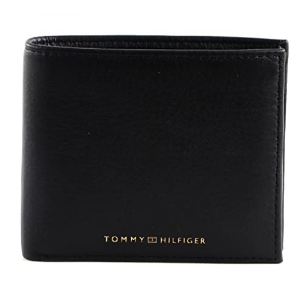 Tommy Hilfiger TH 프리미엄 가죽 CC 및 코인 블랙