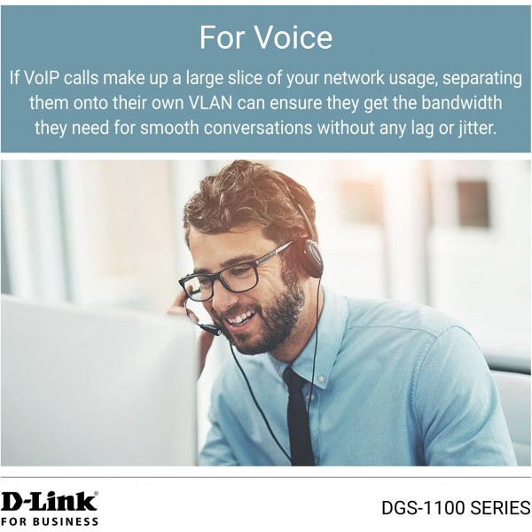 D-Link DGS-1100-24V2 기가비트 스마트 스위치(24포트, 10/100/1000Mbit/s, 손쉬운 플러그 앤 플레이 설치, 팬리스), 블랙