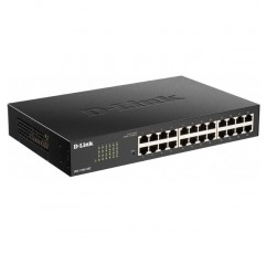 D-Link DGS-1100-24V2 기가비트 스마트 스위치(24포트, 10/100/1000Mbit/s, 손쉬운 플러그 앤 플레이 설치, 팬리스), 블랙