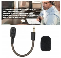 배선 하네스 마이크, 탈착식 게임용 헤드셋 Razer BlackShark V2용 3.5mm 잭 소음 차단 마이크 붐 교체용 마이크