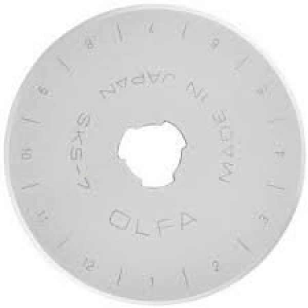 최대 선명도/일본산/OLFA 45mm 텅스텐 강철 인체공학적 로터리 커터 및 45mm 로터리 블레이드 리필, 1팩 값 세트