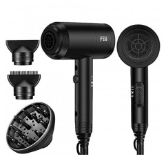 이온 헤어 드라이어, 1800W 전문 블로우 드라이어, 디퓨저 및 2개의 노즐이 있는 빠른 건조 음이온 헤어 드라이어, 강력한 AC 모터, 쿨/웜/핫 3 가열, 2 속도, 여성용 남성