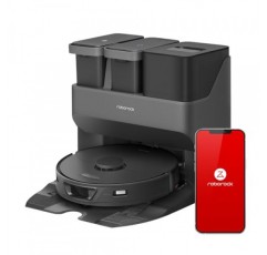 roborock S7 Max Ultra 로봇 진공청소기 및 걸레 콤보, 자동 걸레 건조/세척, 자가 비우기, 자가 리필, 5500Pa 흡입, 반응성 기술 장애물 회피, 블랙(RockDock Ultra 시리즈)