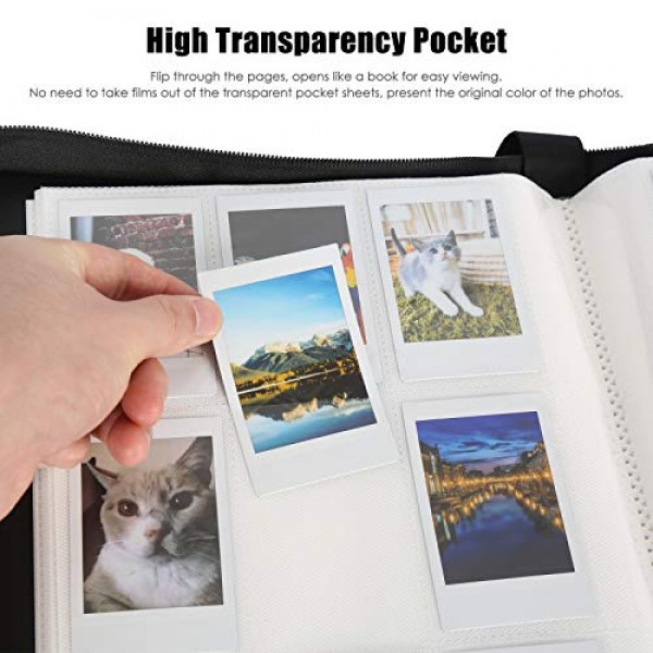 Fujifilm Instax Mini 11 90 70 9 8+ 8 LiPlay 즉석 카메라용 540 포켓 사진 앨범, Polaroid Snap SnapTouch PIC-300 Z2300 즉석 카메라, Kodak Smile Printomatic 즉석 인쇄 카메라(검은색)