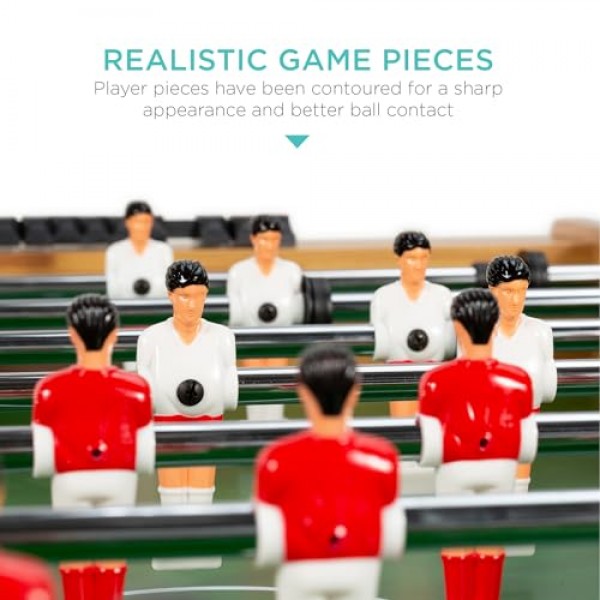 최고의 선택 제품 가정용 48인치 경쟁 크기 푸스볼 테이블, 게임룸, 공 2개, 컵 홀더 2개