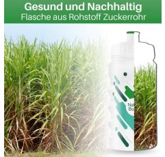 HiLo 스포츠 자전거 물병 2개 세트 500ml | 지팡이 바퀴 병| 꽉 스포츠 병 | 자전거 병 휠 병 | 물병 자전거(흰색, 녹색)