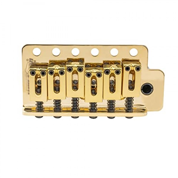 Wilkinson WOV02 52.5mm(2-1/16인치) 트레몰로 브릿지 6스크류 아메리칸 빈티지 좁은 간격 스트랫 일렉트릭 기타용, 골드