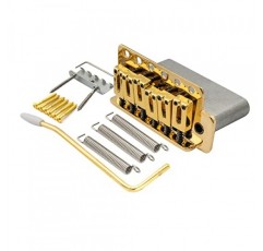 Wilkinson WOV02 52.5mm(2-1/16인치) 트레몰로 브릿지 6스크류 아메리칸 빈티지 좁은 간격 스트랫 일렉트릭 기타용, 골드