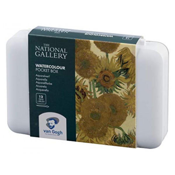 내셔널 갤러리 반 고흐 수채화 물감 세트, 플라스틱 주머니, 12반팬 일반 셀렉션, 해바라기