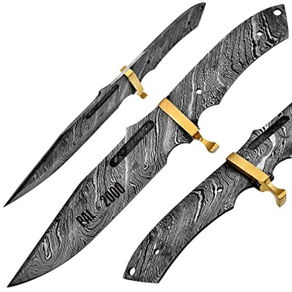 PAL 2000 나이프 맞춤형 수제 다마스커스 강철 블랭크 블레이드 세르빈 나이프 - 블레이드 블랭크(2050)