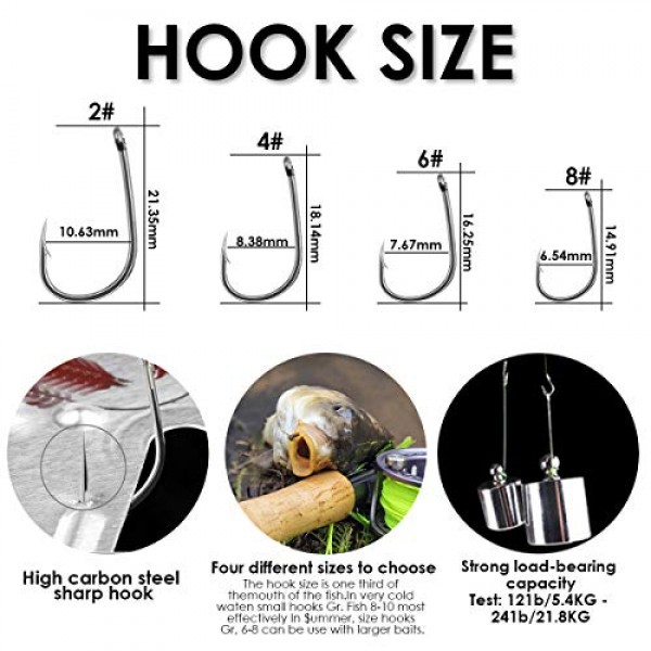 Luroad Boilie Rig 잉어 리더 땋은 라인 낚시 후크 Boilie Stoppers가있는 수제 잉어 리그 Boilie 잉어 낚시 액세서리 용 잉어 리그