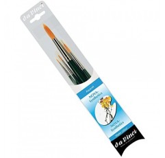 다빈치 수채화 시리즈 4219 노바 페인트 브러시 세트, 합성, 다양한 크기, 브러시 4개(시리즈 1570)