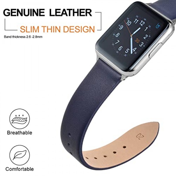 ANNEFIT 시계 스트랩 16mm 18mm 20mm 22mm, 스테인레스 스틸 버클이 있는 송아지 가죽 시계 밴드