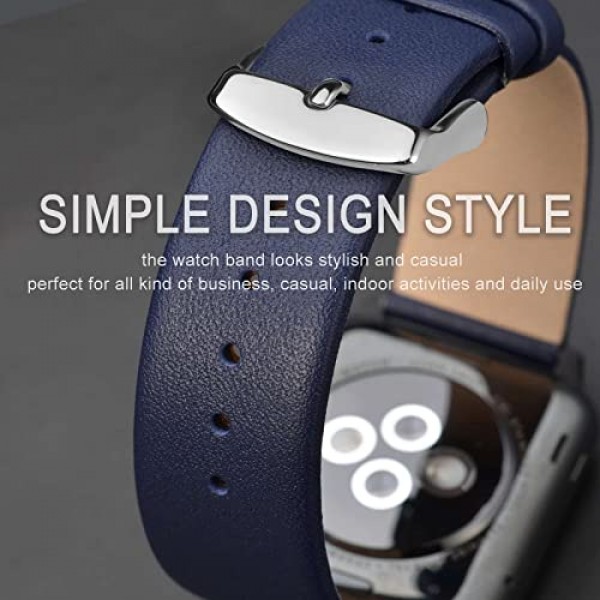 ANNEFIT 시계 스트랩 16mm 18mm 20mm 22mm, 스테인레스 스틸 버클이 있는 송아지 가죽 시계 밴드