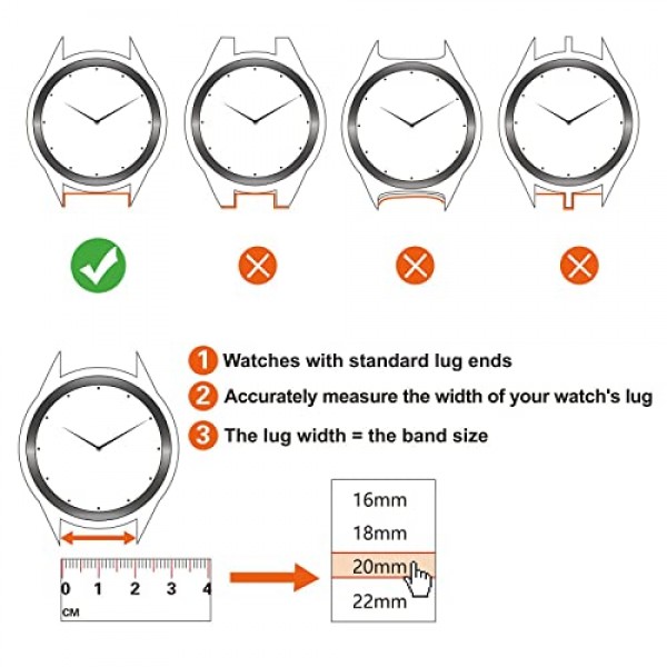 ANNEFIT 시계 스트랩 16mm 18mm 20mm 22mm, 스테인레스 스틸 버클이 있는 송아지 가죽 시계 밴드