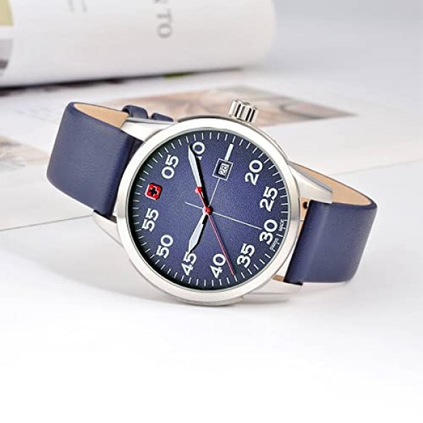 ANNEFIT 시계 스트랩 16mm 18mm 20mm 22mm, 스테인레스 스틸 버클이 있는 송아지 가죽 시계 밴드