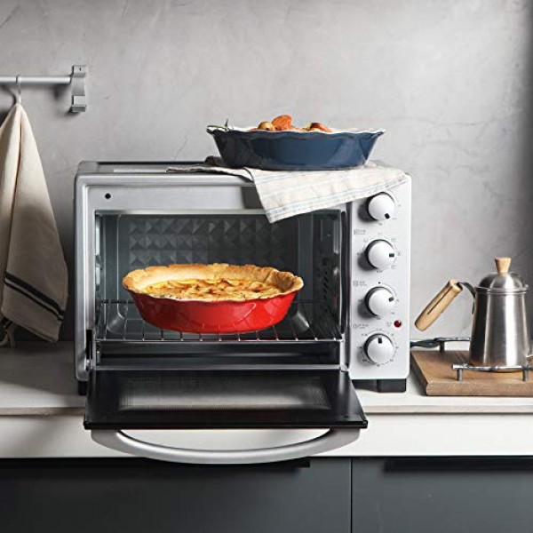 베이킹용 Sweejar 세라믹 파이 팬, 저녁 식사용 10인치 원형 베이킹 접시, 애플 파이, 호박 파이, 냄비 파이용 부드러운 웨이브 가장자리가 있는 붙지 않는 파이 접시(빨