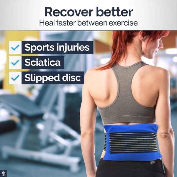 Gelpacks 직접 재사용 가능 콜드 테라피 압축 스트랩 젤 팩 + 랩(대형)