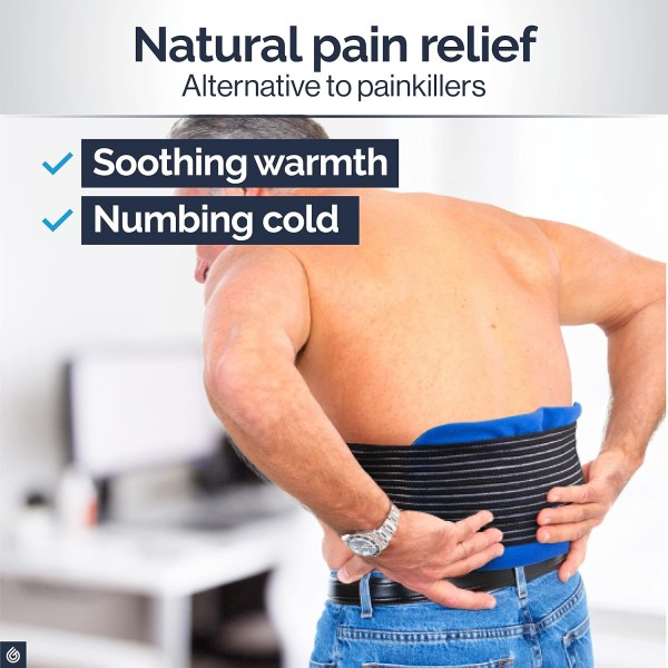 Gelpacks 직접 재사용 가능 콜드 테라피 압축 스트랩 젤 팩 + 랩(대형)