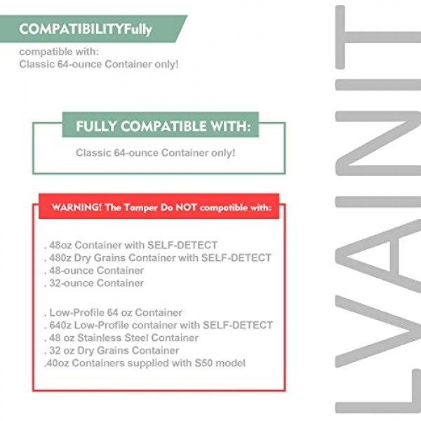 Vitamix 블렌더 믹서 클래식 표준 64온스 용기와 호환되는 탬퍼 도구 블렌더 교체 부품