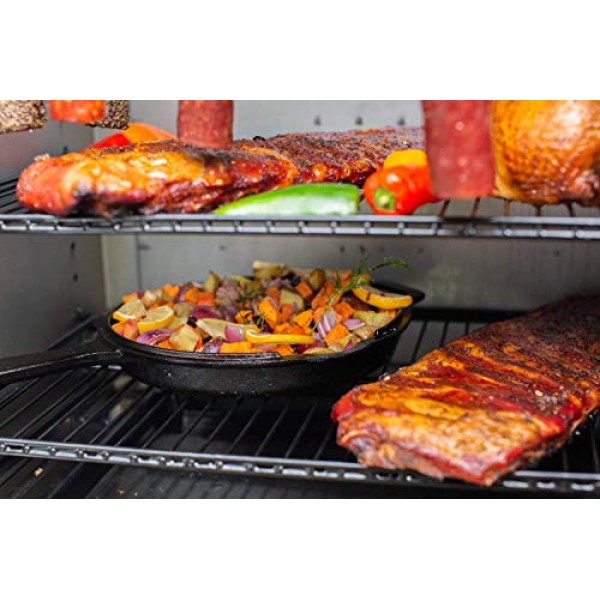 Pit Boss 14인치 주철 깊은 프라이팬(뚜껑 포함), 검정색