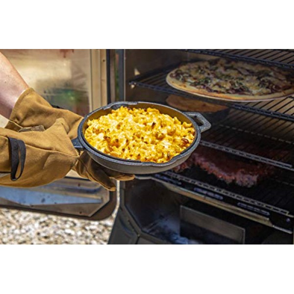 Pit Boss 14인치 주철 깊은 프라이팬(뚜껑 포함), 검정색