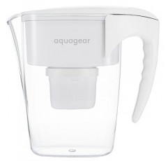 Aquagear 정수 필터 투수 - 납, 염소, PFOA/PFOS, 미세 플라스틱 필터, 10컵, 120갤런 필터 수명 - 미국산 필터 미디어