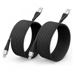 USB C-라이트닝 케이블 긴 10FT 2팩 [Apple MFi 인증] iPhone 충전기 고속 충전 코드 유형 C-라이트닝 케이블 iPhone 14 13 12 11 Pro Max XR XS 8 Plus iPad