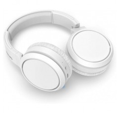 PHILIPS 헤드폰 Bluetooth 마이크/무선, 소음 차단, 29시간 재생, 고속 충전, BASS 부스트 버튼 오버이어 TAH5205WT/00 화이트 2020/2021