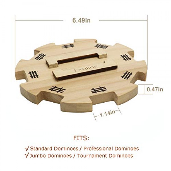 Exqline 멕시코 기차 도미노 액세서리 - 6.5 파인 멕시코 기차 허브, 70매 멕시코 기차 점수 패드 및 8개의 컬러 다이캐스트 기차 마커 포함, 멕시코 도미노 기차 게임 세트