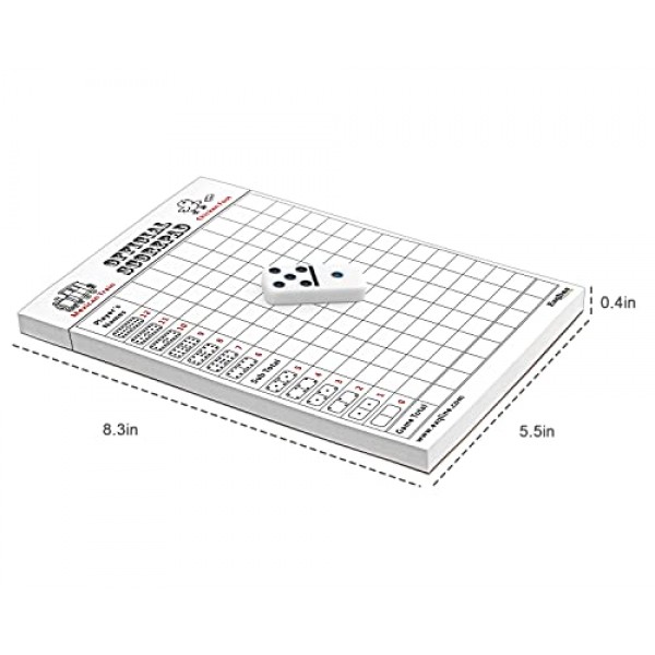 Exqline 멕시코 기차 도미노 액세서리 - 6.5 파인 멕시코 기차 허브, 70매 멕시코 기차 점수 패드 및 8개의 컬러 다이캐스트 기차 마커 포함, 멕시코 도미노 기차 게임 세트