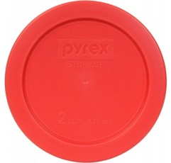 파이렉스 2컵 원형 보관 뚜껑 #7200-유리 믹싱 볼용 PC-(4-빨간색, 4-파란색, 4-주황색) by Pyrex