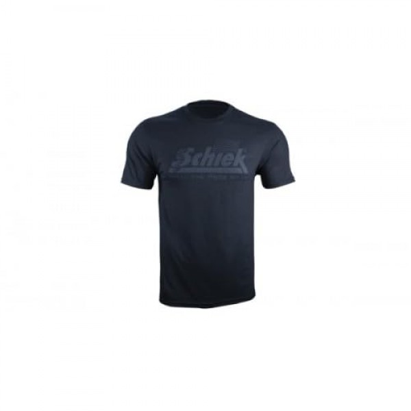 Schiek 블랙 코튼 티셔츠 - 내구성이 뛰어난 폴리에스테르 혼방 코튼 티셔츠