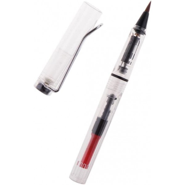 분수 잉크 브러시 펜 리필 가능, 레터링, 서예, 일러스트레이션, 예술, 쓰기, 스케치를 위한 유연한 브러시 팁 중국어 일본어 수미 서예 그림 그리기 쓰기 서명 - 클리