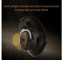 ASUS TUF Gaming H3 헤드셋(유선 가상 7.1 서라운드 사운드, PC, PS4, Xbox One 및 Nintendo Switch에 적합) 블랙/건 메탈 유선 건 메탈
