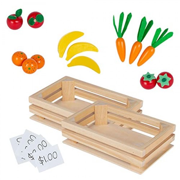 Adora Amazing World Farmer's Market 나무 놀이 세트 – 18인형용 31피스 액세서리 세트