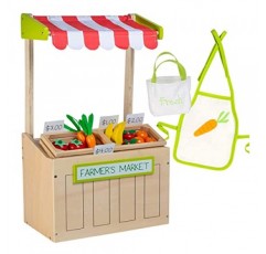 Adora Amazing World Farmer's Market 나무 놀이 세트 – 18인형용 31피스 액세서리 세트