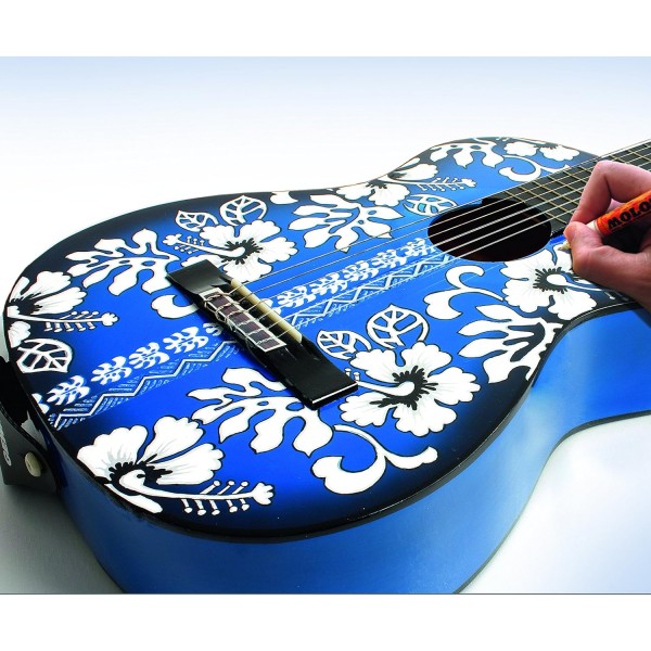 Molotow ONE4ALL Acryl-Marker, 2 mm, stoßblau, 1 Stück (127.205) 페인트 마커 - 15mm Shock Blue Middle Blue Middle 15mm