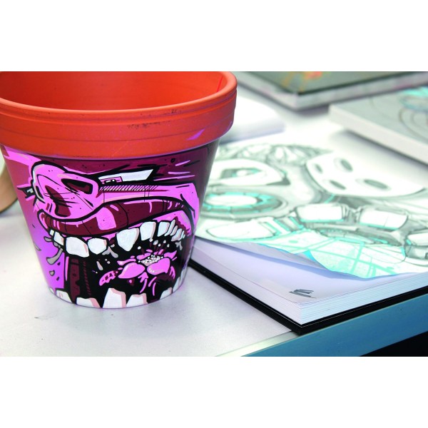 Molotow ONE4ALL Acryl-Marker, 2 mm, stoßblau, 1 Stück (127.205) 페인트 마커 - 15mm Shock Blue Middle Blue Middle 15mm