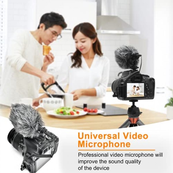 comica 스마트폰 비디오 마이크 키트, CVM-VM10-K2 Pro Vlogging 키트(소니, Canon, Nikon DSLR 카메라, iPhone, Samsung, Huawei용 YouTube, TikTok(샷건 마이크 포함) 삼각대 폰 홀더 휴대 가능)