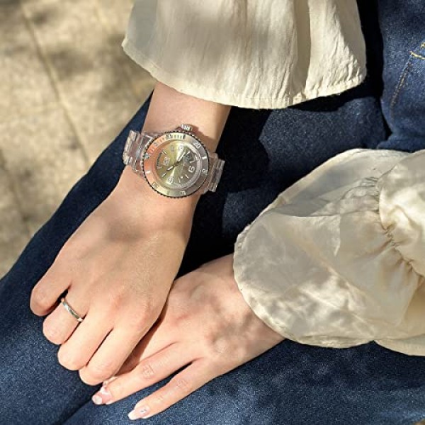 Ice-Watch - Ice Clear Sunset - 플라스틱 스트랩이 있는 멀티컬러 여성용 시계