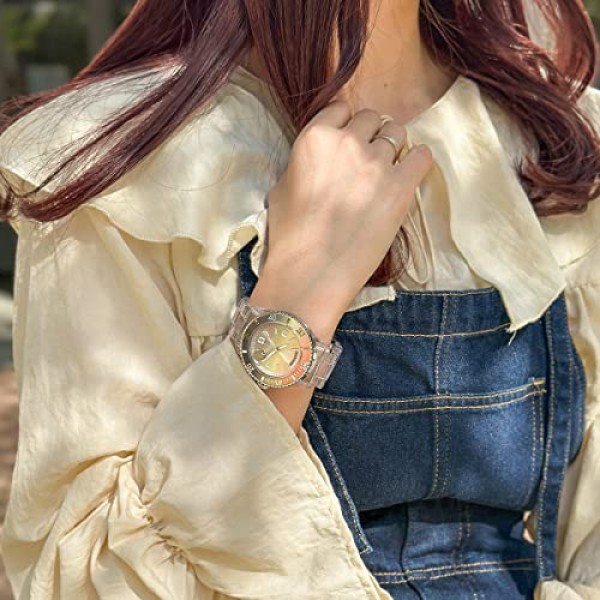 Ice-Watch - Ice Clear Sunset - 플라스틱 스트랩이 있는 멀티컬러 여성용 시계