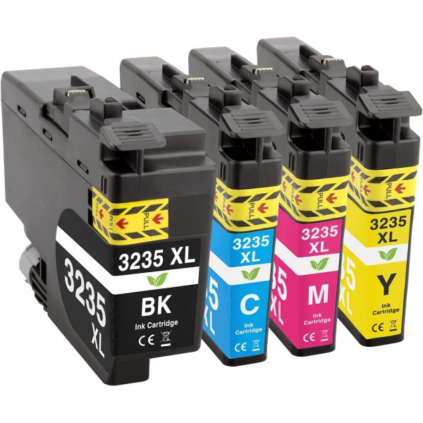 DCP-J 1100 DW MFC-J 1300 DW(07) 4세트(1BK + 1C + 1M + 1Y) 멀티팩용 Brother LC-3235 XL과 호환되는 4개의 카트리지 세트