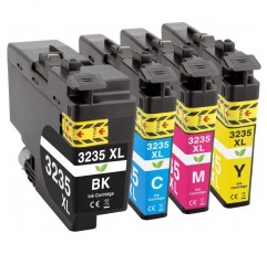 DCP-J 1100 DW MFC-J 1300 DW(07) 4세트(1BK + 1C + 1M + 1Y) 멀티팩용 Brother LC-3235 XL과 호환되는 4개의 카트리지 세트