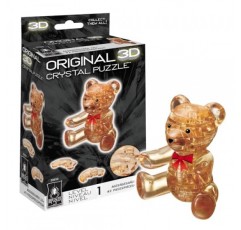 당황스러운 오리지널 3D 크리스탈 퍼즐 - 테디 베어 - 기술과 상상력을 테스트할 재미있지만 도전적인 두뇌 자극 게임, 12세 이상 대상